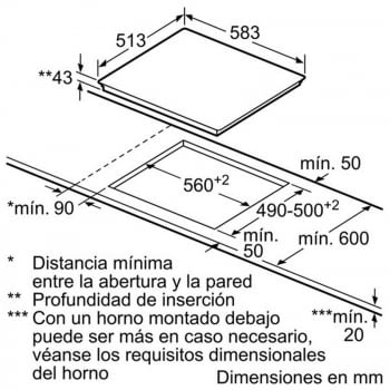 BALAY 3EB721XR VITROCERAMICA 4 ZONAS MARCO INOX - 3