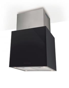 CATA MELINA BK -Exterior- CAMPANA ISLA CRISTAL NEGRO 60CM 640M3/H