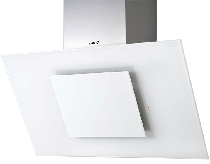 CATA THALASSA 900 WH SILENT -In Line- CAMPANA CRISTAL BLANCO INCLINADA 90CM 640M3/H - 