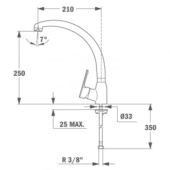 TEKA MN CROMO GRIFO CAÑO ALTO - 2