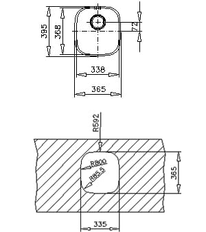 TEKA BE 34.37 FREGADERO INOX 1 CUBETA BAJO ENCIMERA - 3