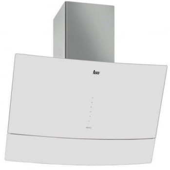 TEKA DVU590  CAMPANA CRISTAL BLANCO CURVO INCLINADA 90CM 538M3/H