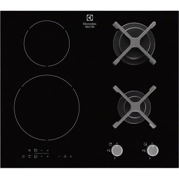 Placa Mixta de Inducción + Gas Electrolux EGD6576NOK de 60 cm con 4 Zonas de cocción Stop+GO
