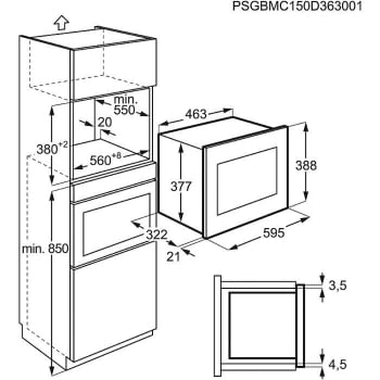 Microondas Electrolux EMM20007OX Integrable Inox antihuellas de 20 l Potencia máxima 800 W - 5