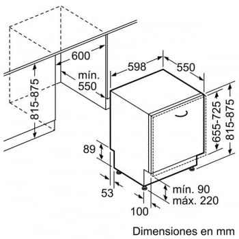 Lavavajillas Bosch SMV41D10EU Integrable de 60 cm con 12 servicios | Motor EcoSilence Clase A++ - 6