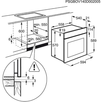ELECTROLUX EZC2430AOX HORNO INOX PIROLITICO ABATIBLE A - 3