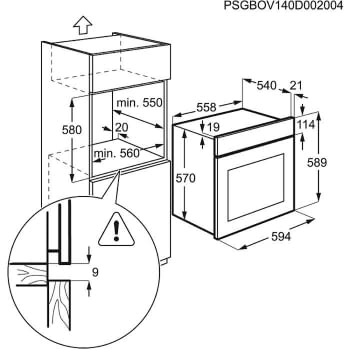 ELECTROLUX EZC2430AOX HORNO INOX PIROLITICO ABATIBLE A - 4