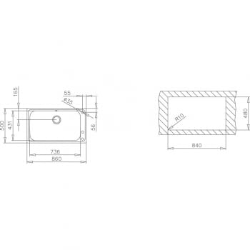 TEKA BAHIA 1C PLUS FREGADERO INOX 1 CUBETA - 3