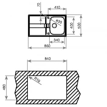 TEKA STENA 45-B 1C 1E REV FREGADERO 1 CUBETA + ESCURRIDOR - 2