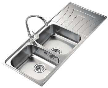TEKA UNIVERSO 2C 1E REV FREGADERO INOX 2 CUBETAS + ESCURRIDOR