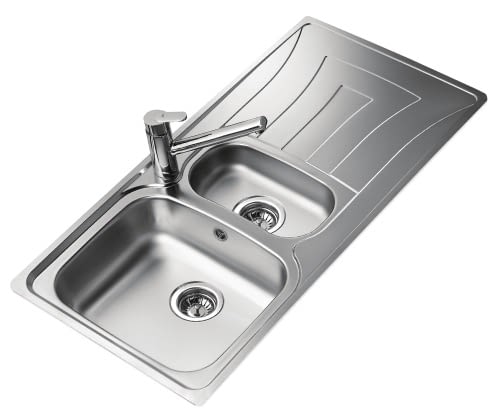 TEKA UNIVERSO 1 1/2 C 1E DCHA FREGADERO INOX 2 CUBETAS + ESCURRIDOR - 