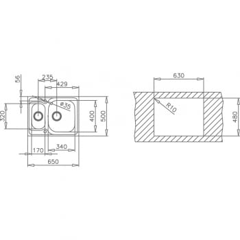 TEKA UNIVERSO 1 1/2 C REV FREGADERO INOX 2 CUBETAS - 2