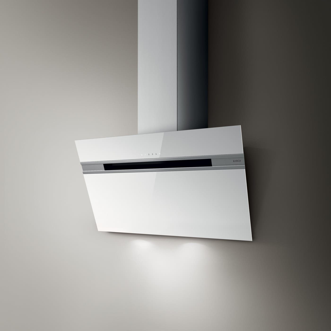 ELICA STRIPE WH/A/90 CAMPANA CRISTAL BLANCO INCLINADA 90CM 757M3/H - 