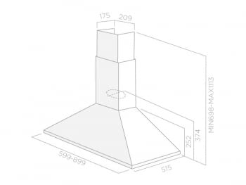 ELICA TAMAYA PB IX/A/60 CAMPANA INOX 60CM 368M3/H - 2
