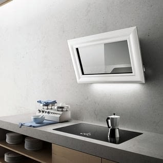 ELICA AMELIE MATWH/F/85 CAMPANA ESPEJO MARCO BLANCO OPACO INCLINADA 85CM 647M3/H - 2