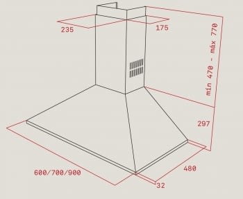 TEKA DBP 60 CAMPANA INOX 60CM 613M3/H - 2