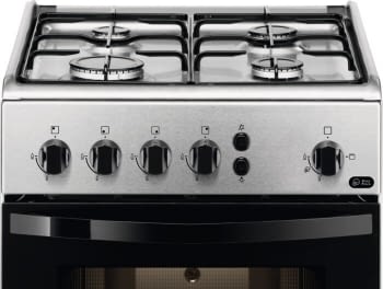 Cocina a Gas Zanussi ZCG510G1XA Inox de 86 x 50 cm con 4 quemadores gas butano y Horno de gas con Grill - 2
