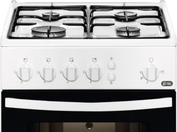 Cocina a Gas Zanussi ZCG510G1WA Blanca de 86 x 50 cm con 4 quemadores gas butano y Horno de gas con Grill - 2