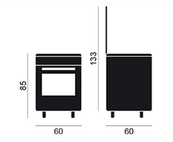 VITROKITCHEN CB60BN-VS COCINA GAS NATURAL BLANCA 60X60CM 4 FUEGOS - 2