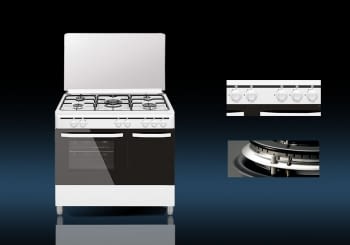 VITROKITCHEN CB96PBB-VS COCINA GAS BUTANO BLANCA 90X60CM 5 FUEGOS - 2