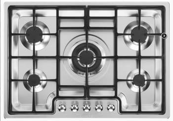 Placa Gas SMEG PGF75-4 75cm 5 Fuegos Semifilo Inox | Envío Gratis