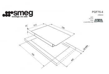 Placa Gas SMEG PGF75-4 75cm 5 Fuegos Semifilo Inox | Envío Gratis - 2