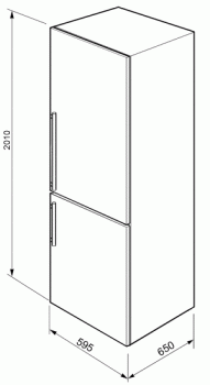 SMEG FC400X2PE Frigorífico Combi NoFrost | 196.4 x 59.5 cm | Acero Inox | A++ | Envío Gratis - 2