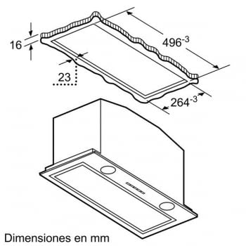 Módulo de integracón Bosch DHL585B Inoxidable de 52 cm a 650 m³/h | Clase C | Serie 6 - 6
