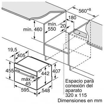 Horno Microondas Bosch CMG633BS1 Inoxidable de 60 cm | 14 Recetas pre-programadas Gourmet | Función Sprint | Serie 8 - 8