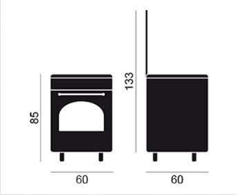 VITROKITCHEN RU6060N COCINA GAS NATURAL RUSTICA 60X60CM 4 FUEGOS - 2