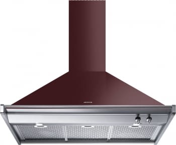 SMEG KD90RWE Campana decorativa de pared | 90 cm | Red Wine | 820 m³ | A+  | Envío Gratis