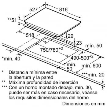 Placa de inducción Bosch PIE875DC1E de 80 cm con 4 Zonas de cocción con función Sprint | Serie 8 | Stock - 5