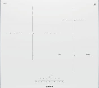 Bosch PID672FC1E Inducción 60cm Blanca | 3 Zonas inducción (32cm, 21cm, 15cm)