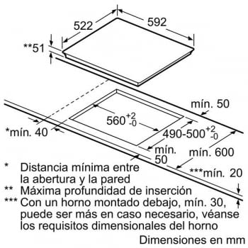 Inducción Bosch PID651FC1E 60cm 3 Zonas Maxx 32cm | Control Premium - 5