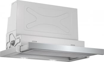 Campana Telescópica Bosch DFS067A50 Plateada de 60 cm a 739 m³/h | Motor EcoSilence Clase B | Serie 4 | Stock