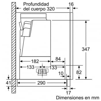 Campana Telescópica Bosch DFS067A50 Plateada de 60 cm a 739 m³/h | Motor EcoSilence Clase B | Serie 4 | Stock - 9