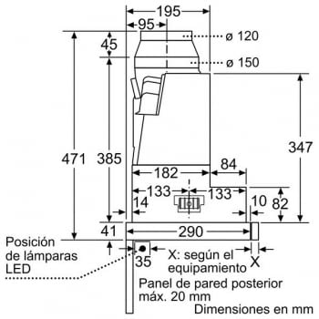 Campana Telescópica Bosch DFS067A50 Plateada de 60 cm a 739 m³/h | Motor EcoSilence Clase B | Serie 4 | Stock - 10