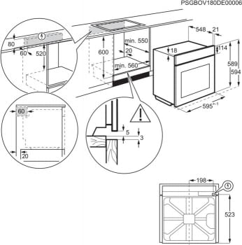 Horno Electrolux EOC3430FOX Inox antihuellas Multifunción Pirolítico 72 l SurroundCook Clase A+ - 4