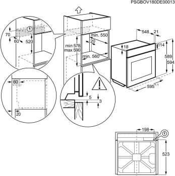 Horno Electrolux EOC3430FOX Inox antihuellas Multifunción Pirolítico 72 l SurroundCook Clase A+ - 5