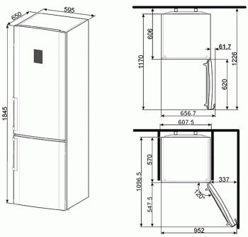 SMEG FC370X2PE Frigorífico Combi NoFrost Libre | 179.3 x 59.5 cm | Acero Inox| A++ | Envío Gratis - 2