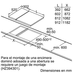 Placa Dominó Siemens EX375FXB1E Inducción Circular de 30 cm con función Boost | iQ100 - 8