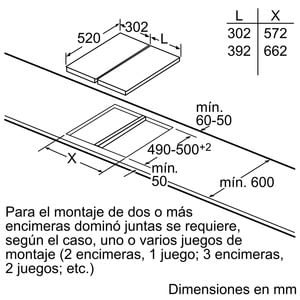 Placa Dominó Siemens EX375FXB1E Inducción Circular de 30 cm con función Boost | iQ100 - 9