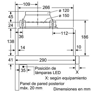 SIEMENS LI64MB520 CAMPANA TELESCOPICA INOX 60CM 400M3/H - 8