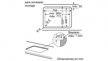Balay 3ETG676HB Placa Gas Cristal Negro 5 Fuegos 75cm Wok - 6