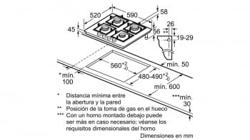 Balay 3ETG664HB Placa Gas Cristal Negro 4 Fuegos 60 cm - 2