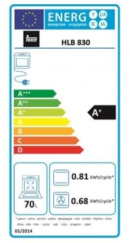 Horno Teka HLB 830 de 60 cm A+ en Cristal Negro con 6 funciones de cocción a 5 alturas - 14