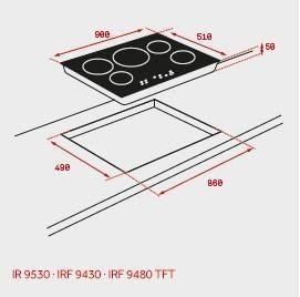 TEKA  SPACE IRF 9430 INDUCCION 4 ZONAS 90CM MAX 28CM - 3