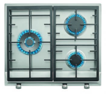 TEKA EX/60.1 3G AI AL DR CI NAT (E1) PLACA GAS 3 FUEGOS INOX