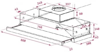 TEKA CNL 9610 S CAMPANA EXTRAIBLE INOX 90CM 694M3/H STOCK - 2