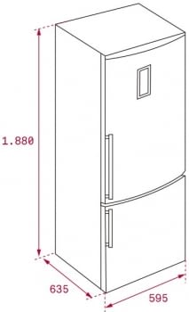 TEKA NFL 320 C COMBI INOX NO FROST 188x59.5CM A+ - 3